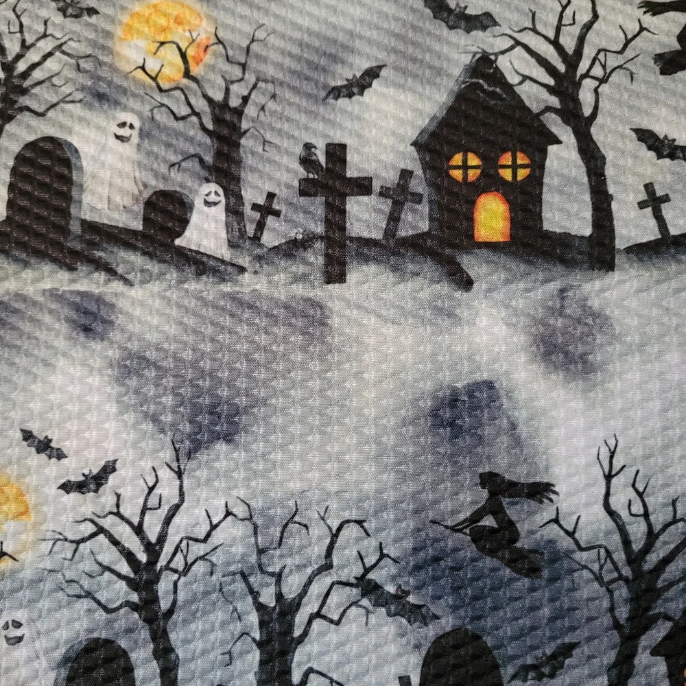 Halloween spookylane shower curtain